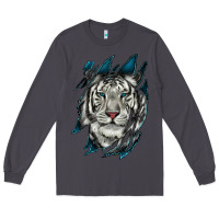 Smoke White Tiger Scratch Mark Long Sleeve Tee - RanaPortraitStore