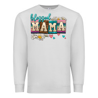 Dove Grey daisy blessed mama Premium Sweatshirt - AdoDesignShop