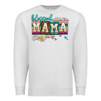 Oatmeal Heather daisy blessed mama Premium Sweatshirt - AdoDesignShop