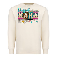 Sandshell daisy blessed mama Premium Sweatshirt - AdoDesignShop