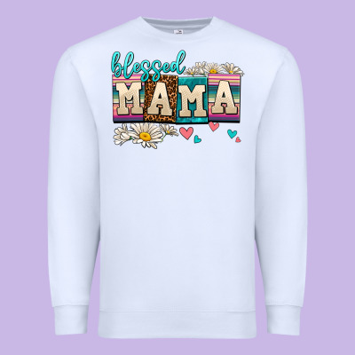 Daisy Blessed Mama Premium Sweatshirt Designed By Adodesignshop