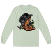 Matcha black cowgirl  and roses Long Sleeve Tee - AdoDesignShop
