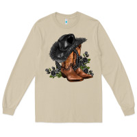 Mushroom black cowgirl  and roses Long Sleeve Tee - AdoDesignShop