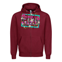 Burgundy mamas girl Zipper Hoodie - texasbilliewilder