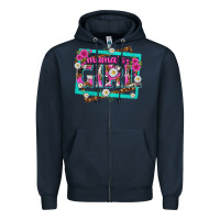 Navy mamas girl Zipper Hoodie - texasbilliewilder