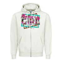 Oatmeal Heather mamas girl Zipper Hoodie - texasbilliewilder