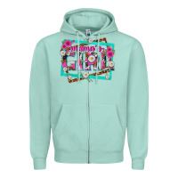 Seafoam mamas girl Zipper Hoodie - texasbilliewilder