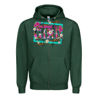 Sports Green mamas girl Zipper Hoodie - texasbilliewilder
