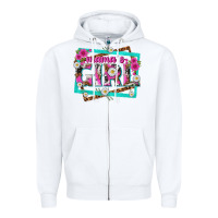 White mamas girl Zipper Hoodie - texasbilliewilder