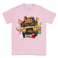 Bubblegum Pink school bus driver front Classic Tee - texasbilliewilder