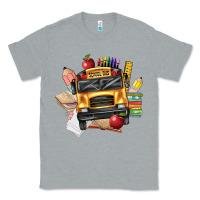 Heather Grey school bus driver front Classic Tee - texasbilliewilder