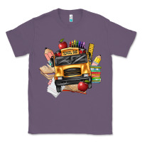Lavender school bus driver front Classic Tee - texasbilliewilder