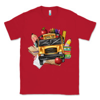 Red school bus driver front Classic Tee - texasbilliewilder