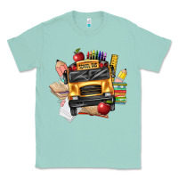 Seafoam school bus driver front Classic Tee - texasbilliewilder