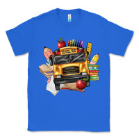 True Royal school bus driver front Classic Tee - texasbilliewilder