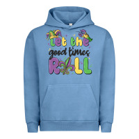 Pigment Pebble Blue let the good times roll Urban Hoodie - MaliasSmallBusiness
