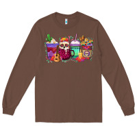 Chestnut dia de los muertos coffee cups Long Sleeve Tee - texasbilliewilder