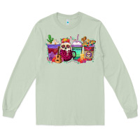 Matcha dia de los muertos coffee cups Long Sleeve Tee - texasbilliewilder