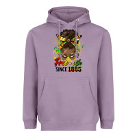 Lavender free ish since 1865 afro messy bun Heavyweight Hoodie - HRA Design Shop