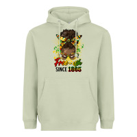 Matcha free ish since 1865 afro messy bun Heavyweight Hoodie - HRA Design Shop