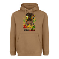 Toasted Coconut free ish since 1865 afro messy bun Heavyweight Hoodie - HRA Design Shop