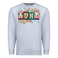 Heather Grey daisy aunt Premium Sweatshirt - AdoDesignShop