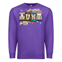 Purple daisy aunt Premium Sweatshirt - AdoDesignShop