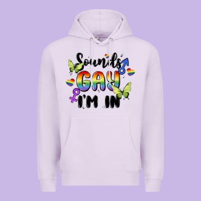 Sounds Gay I'm In Premium Hoodie Designed By Maliassmallbusiness