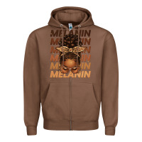 Chestnut melanin afro messy bun Zipper Hoodie - texasbilliewilder