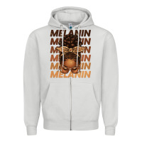 Dove Grey melanin afro messy bun Zipper Hoodie - texasbilliewilder