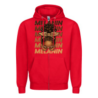 Red melanin afro messy bun Zipper Hoodie - texasbilliewilder