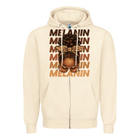 Sandshell melanin afro messy bun Zipper Hoodie - texasbilliewilder
