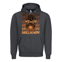 Melanin Afro Messy Bun Zipper Hoodie | Teevron