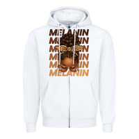 White melanin afro messy bun Zipper Hoodie - texasbilliewilder