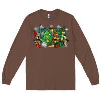 Chestnut christmas trees with tennis Long Sleeve Tee - Zillion Design Studio