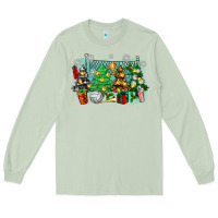 Matcha christmas trees with tennis Long Sleeve Tee - Zillion Design Studio