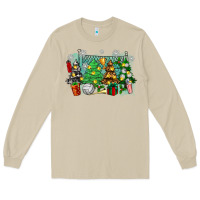 Mushroom christmas trees with tennis Long Sleeve Tee - Zillion Design Studio