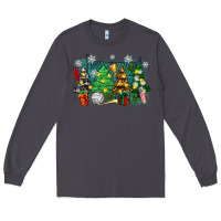 Smoke christmas trees with tennis Long Sleeve Tee - Zillion Design Studio