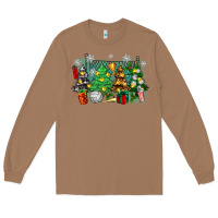 Toasted Coconut christmas trees with tennis Long Sleeve Tee - Zillion Design Studio