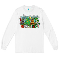 White christmas trees with tennis Long Sleeve Tee - Zillion Design Studio