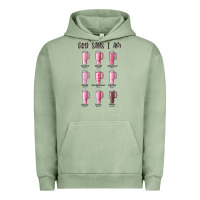Pigment Oil Green god says i am bible verse stanley Urban Hoodie - MaliasSmallBusiness