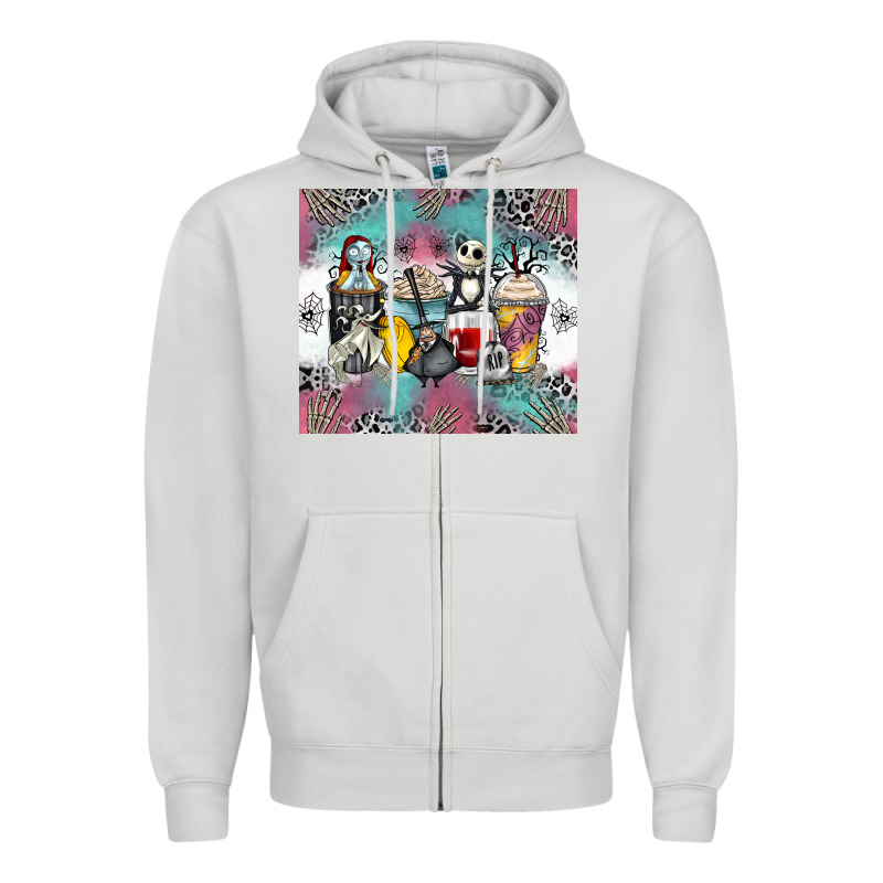 Cartoon Characters Coffee Cups Zipper Hoodie by Zillion Design Studio | Teevron