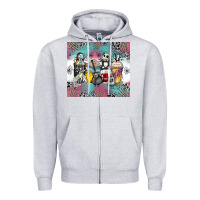 Heather Grey cartoon characters coffee cups Zipper Hoodie - Zillion Design Studio