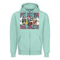 Seafoam cartoon characters coffee cups Zipper Hoodie - Zillion Design Studio