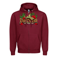 Burgundy mexican mom Zipper Hoodie - texasbilliewilder