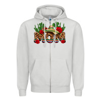 Dove Grey mexican mom Zipper Hoodie - texasbilliewilder