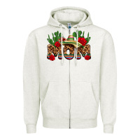 Oatmeal Heather mexican mom Zipper Hoodie - texasbilliewilder
