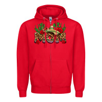 Red mexican mom Zipper Hoodie - texasbilliewilder