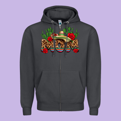 Mexican Mom Zipper Hoodie Designed By Texasbilliewilder