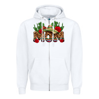 White mexican mom Zipper Hoodie - texasbilliewilder